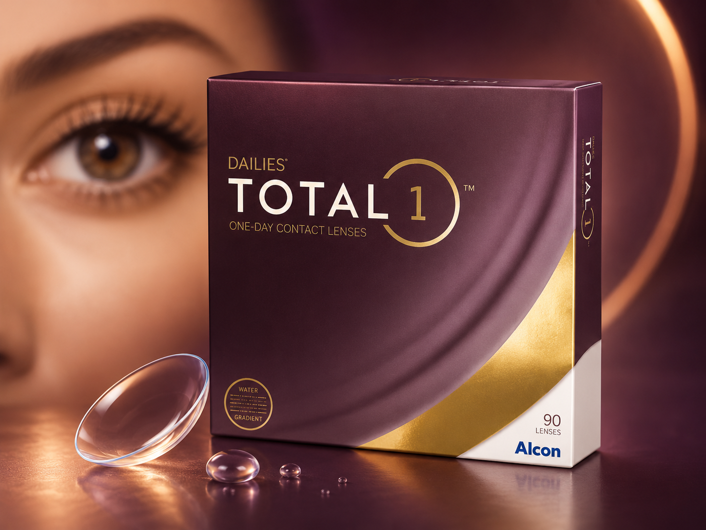TOTAL 1 Clear Contact Lenses - Pack of 90